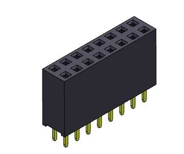 Θηλυκός συνδετήρας 2.54mm επιγραφών διπλός ΤΥΠΟΣ εμβύθισης υπόλοιπου κόσμου - 2 *2PIN σε 2*40PIN H=11.00mm