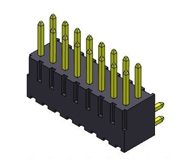 συνδετήρας 2*2PIN επιγραφών καρφιτσών ΤΎΠΩΝ υπόλοιπου κόσμου R/A 2.54mm ενιαίος σε 2*40PIN H=7.40MM