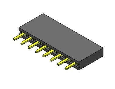 2.54mm ενιαίοι υπόλοιπου κόσμου συνδετήρες 1*2PIN επιγραφών εμβύθισης θηλυκοί σε 1*40PIN H=8.50mm