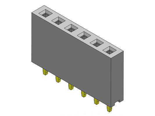 2.54mm ενιαίοι υπόλοιπου κόσμου συνδετήρες 1*2PIN επιγραφών εμβύθισης θηλυκοί σε 1*40PIN H=8.50mm