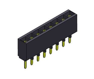 Θηλυκός συνδετήρας 2.54mm επιγραφών ενιαίος ΤΥΠΟΣ εμβύθισης υπόλοιπου κόσμου - 1 *2PIN σε 1*40PIN H=6.80mm