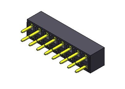 Θηλυκός συνδετήρας 2.54mm επιγραφών διπλός ΤΥΠΟΣ εμβύθισης υπόλοιπου κόσμου - 2 *2PIN σε 2*40PIN H=5.00mm