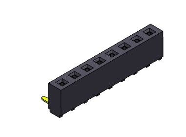 Θηλυκός συνδετήρας 2.54mm επιγραφών ΤΥΠΟΣ εμβύθισης σωστής γωνίας - 1 *2PIN σε 1*40PIN H=5.00mm