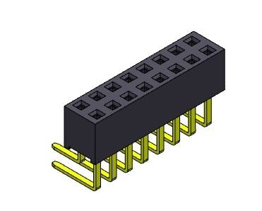 συνδετήρας 2*2PIN επιγραφών PCB ΤΎΠΩΝ εμβύθισης υπόλοιπου κόσμου R/A 2.54mm διπλός σε 2*40PIN