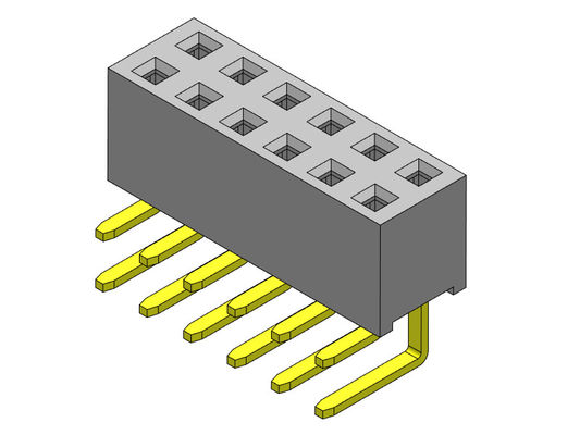 συνδετήρας 2*2PIN επιγραφών PCB ΤΎΠΩΝ εμβύθισης υπόλοιπου κόσμου R/A 2.54mm διπλός σε 2*40PIN