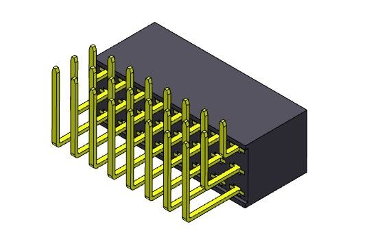 Θηλυκός συνδετήρας 2.54mm τριπλός ΤΎΠΟΣ 3*3PIN επιγραφών PCB εμβύθισης υπόλοιπου κόσμου R/A σε 3*40PIN