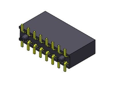 Θηλυκός συνδετήρας 2.54mm επιγραφών διπλός ΤΎΠΟΣ υπόλοιπου κόσμου SMT - 2 *2PIN σε 2*40PIN H=11.00mm