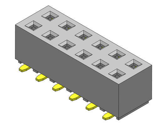 Θηλυκός συνδετήρας 2.54mm επιγραφών διπλός ΤΎΠΟΣ υπόλοιπου κόσμου SMT - 2 *2PIN σε 2*40PIN H=5.00mm
