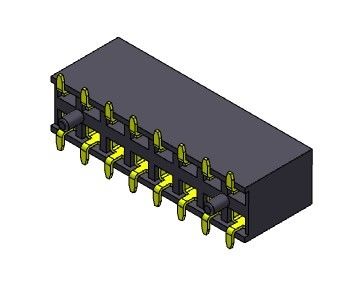 Θηλυκός συνδετήρας 2.54mm επιγραφών διπλός ΤΎΠΟΣ υπόλοιπου κόσμου SMT - 2 *2PIN σε 2*40PIN H=7.10mm