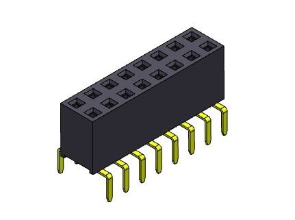 Θηλυκός συνδετήρας 2.54mm επιγραφών διπλός ΤΥΠΟΣ εισόδων υπόλοιπου κόσμου διπλός - 2 *2PIN σε 2*40PIN H=7.10mm