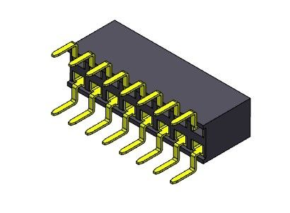 Θηλυκός συνδετήρας 2.54mm επιγραφών διπλός ΤΥΠΟΣ εισόδων υπόλοιπου κόσμου διπλός - 2 *2PIN σε 2*40PIN H=7.10mm
