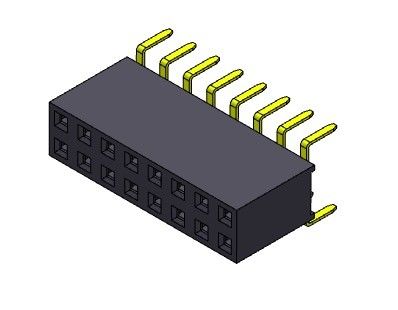 2.54mm διπλός υπόλοιπου κόσμου διπλός εισόδων συνδετήρας 2*2PIN επιγραφών καρφιτσών θηλυκός σε 2*40PIN