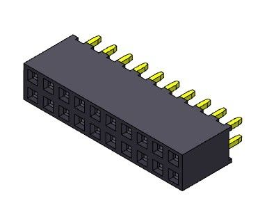 Θηλυκός συνδετήρας 2.00mm επιγραφών διπλός ΤΥΠΟΣ εμβύθισης υπόλοιπου κόσμου - 2 *2PIN σε 2*40PIN H=6.35mm