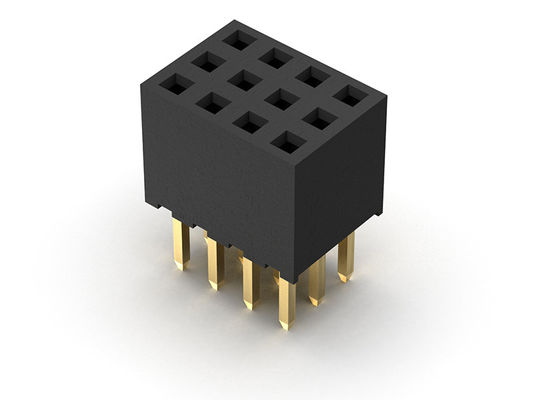 Θηλυκός συνδετήρας 2.00mm τριπλός ΤΥΠΟΣ 3*2PIN επιγραφών εμβύθισης υπόλοιπου κόσμου σε 3*40PIN H=6.35mm