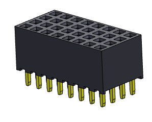 Θηλυκός συνδετήρας 2.00mm ΤΥΠΟΣ 4*2PIN επιγραφών εμβύθισης υπόλοιπου κόσμου τετραγώνων σε 4*40PIN H=6.35mm