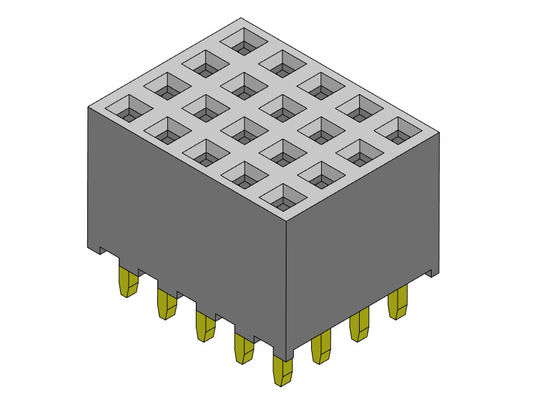 Θηλυκός συνδετήρας 2.00mm ΤΥΠΟΣ 4*2PIN επιγραφών εμβύθισης υπόλοιπου κόσμου τετραγώνων σε 4*40PIN H=6.35mm