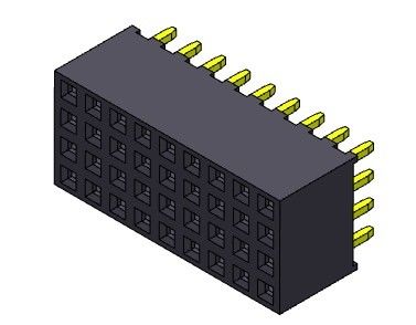 Θηλυκός συνδετήρας 2.00mm ΤΥΠΟΣ 4*2PIN επιγραφών εμβύθισης υπόλοιπου κόσμου τετραγώνων σε 4*40PIN H=6.35mm