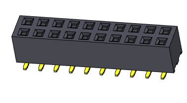 συνδετήρας 2*2PIN επιγραφών PCB υπόλοιπου κόσμου 2.00mm διπλός σε 2*40PIN με τους γόμφους