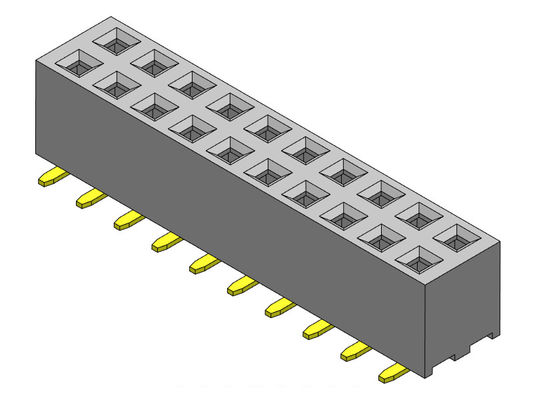 συνδετήρας 2*2PIN επιγραφών PCB υπόλοιπου κόσμου 2.00mm διπλός σε 2*40PIN με τους γόμφους