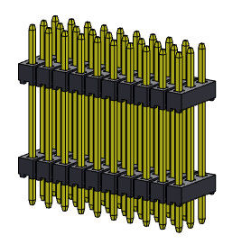Συνδετήρας 2.00mm τριπλός ΤΥΠΟΣ 3*2PIN επιγραφών καρφιτσών ΕΜΒΥΘΙΣΗΣ σωρών υπόλοιπου κόσμου σε 3*40PIN