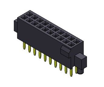 Θηλυκός συνδετήρας 1.27mm επιγραφών διπλός υπόλοιπος κόσμος με τον ευθύ τύπο Bump&amp;Pegs - 2 *3PIN σε 2*50PIN H=4.40mm