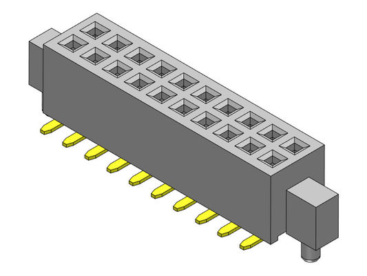 Θηλυκός συνδετήρας 1.27mm επιγραφών διπλός υπόλοιπος κόσμος με τον τύπο γόμφων SMT - 2 *3PIN σε 2*50PIN H=3.40mm