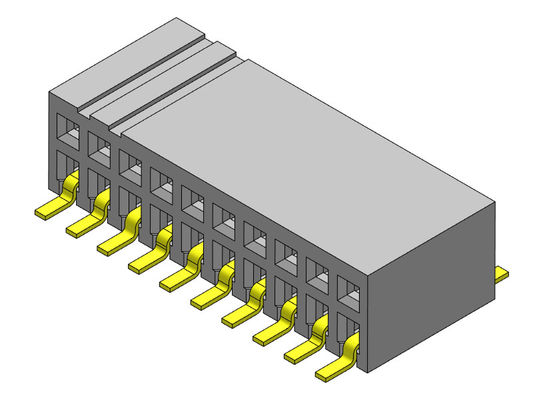 Θηλυκός συνδετήρας 1.27mm επιγραφών διπλός τύπος εισόδων SMT Sild υπόλοιπου κόσμου - 2 *2PIN σε 2*40PIN H=3.45mm