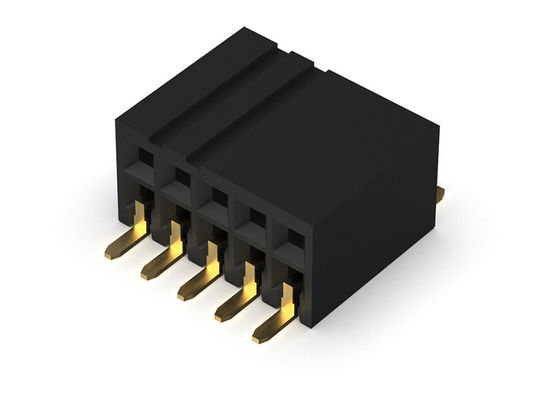 Θηλυκός συνδετήρας 1.27mm επιγραφών διπλός τύπος εισόδων SMT Sild υπόλοιπου κόσμου - 2 *2PIN σε 2*40PIN H=3.45mm