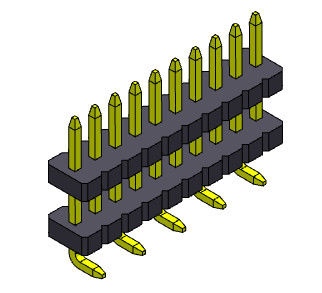 Θηλυκός συνδετήρας 1*2PIN επιγραφών καρφιτσών SMT σε 1*40PIN SQ0.40mm