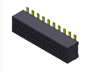 1.00mm διπλός υπόλοιπου κόσμου συνδετήρας 2*3PIN επιγραφών καρφιτσών θηλυκός σε 2*40PIN