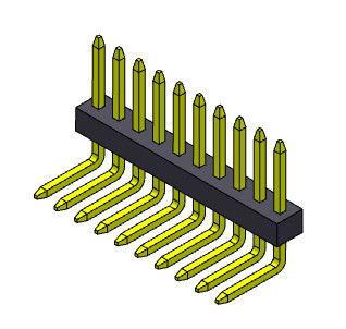 1.00mm ηλεκτρικοί συνδετήρες 1*2PIN καρφιτσών συνδετήρων R/A επιγραφών καρφιτσών θηλυκοί σε 1*40PIN