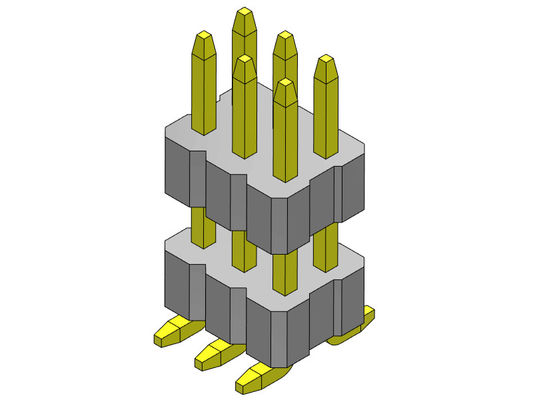 1.00mm διπλός σωρός ευθύ SMT 2*2PIN συνδετήρων καρφιτσών υπόλοιπου κόσμου θηλυκός σε 2*40PIN