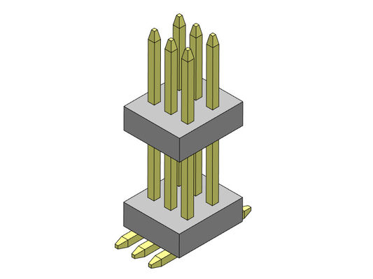 2*3PIN στους συνδετήρες 0.80mm διπλός σωρός ευθύ SMT επιγραφών καρφιτσών 2*50PIN υπόλοιπου κόσμου
