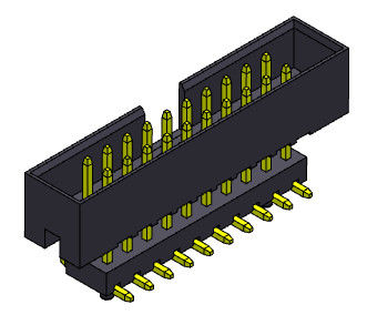 2.00mm ανυψωμένος συνδετήρας 2*4-2*25Pin Nylon6T 2AMP επιγραφών κιβωτίων εμβύθισης SMT