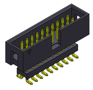 2*3-2*32Pin επιγραφή 2.54mm παραθύρων διπλός ανυψωμένος υπόλοιπος κόσμος τύπος εμβύθισης SMT