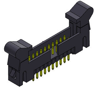 Ευθεία επιγραφή 2.54mm 2*4-2*32Pin 3AMP συστημάτων εκτίναξης συνδετήρων επιγραφών παραθύρων τύπων Nylon9T εμβύθισης