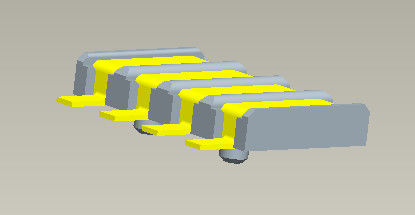 τύπος συνδετήρων SMT μπαταριών 2.5mm 60V με τα μεγέθη διαστήματος 1,2 6.5mm