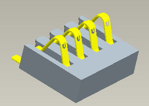 Πίσσα 2.5mm συνδετήρας Χ 3.0mm μπαταρία 4 φορτιστών μπαταριών τύπος συνδετήρων καρφιτσών SMT