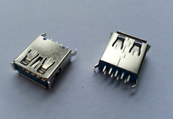 Λ 13.7mm Usb 3,0 ένας θηλυκός κάθετος τύπος εμβύθισης 180° συνδετήρων τύπων